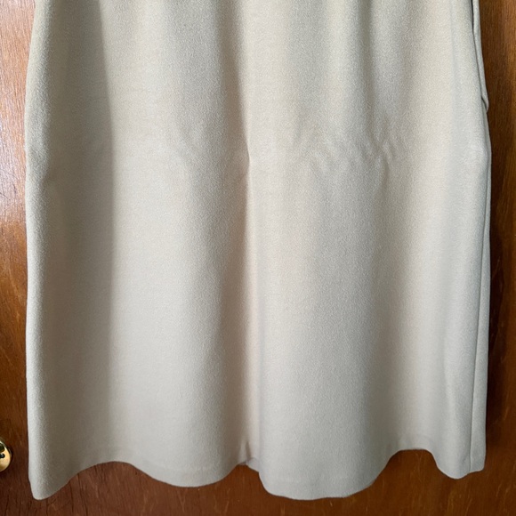 Behida Dolic Elegant Tan High-Waisted Button Front Wool Midi Skirt - Size L - Picture 9 of 13